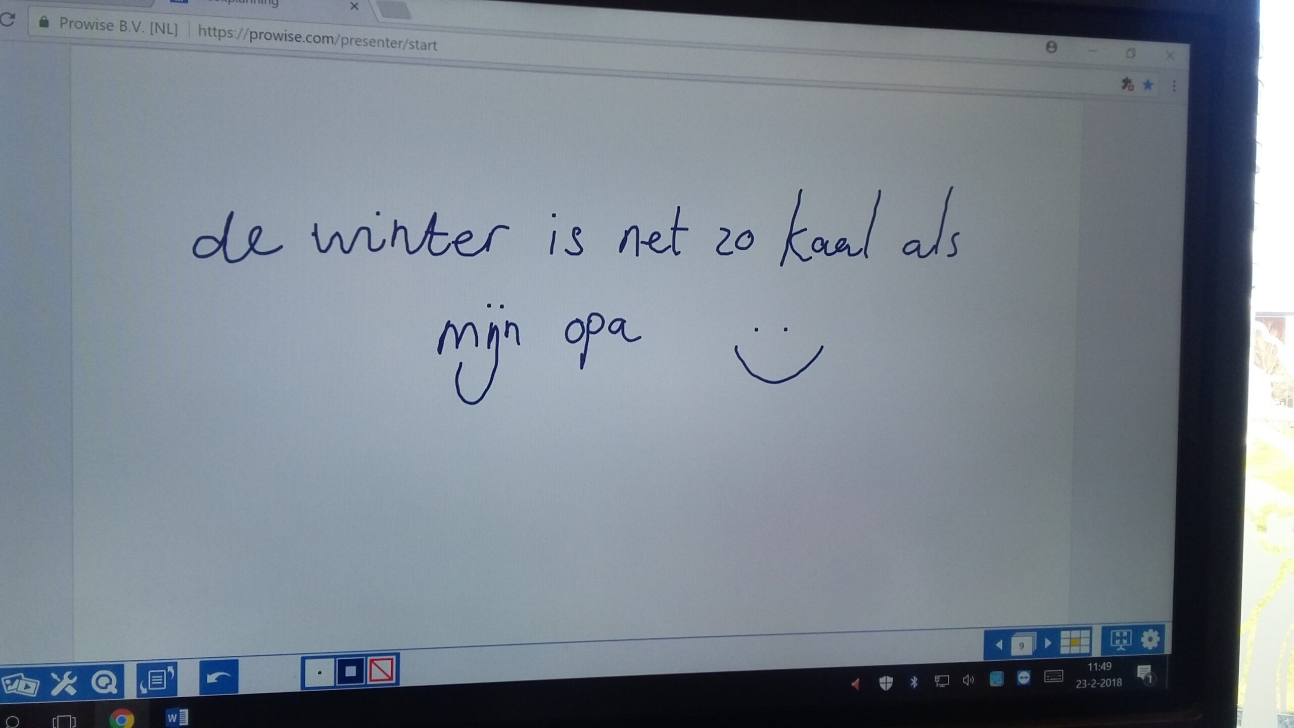 De winter is net zo kaal als mijn opa